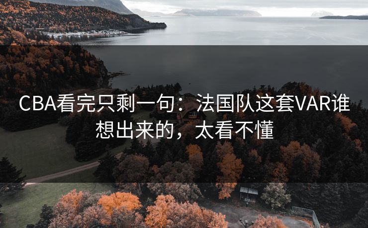 CBA看完只剩一句：法国队这套VAR谁想出来的，太看不懂