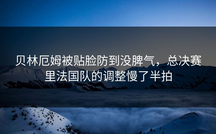 贝林厄姆被贴脸防到没脾气，总决赛里法国队的调整慢了半拍